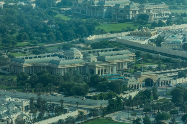 Belle vue sur la ville de Dubaï d'en haut