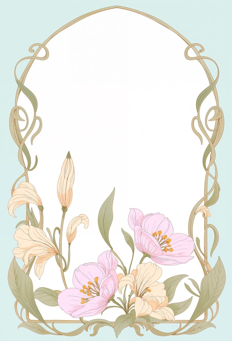 Photo gratuit de belles fleurs d'art nouveau