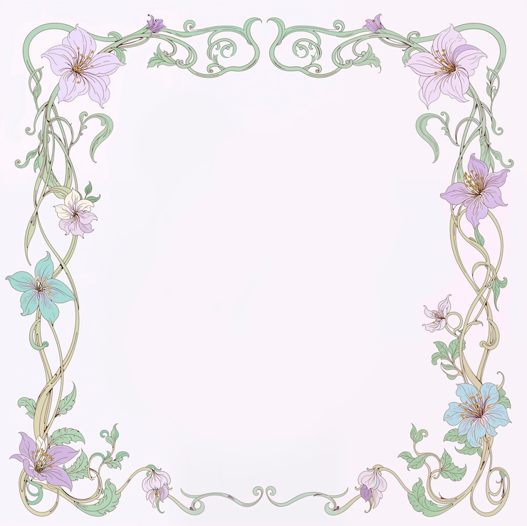 Photo gratuit de belles fleurs d'art nouveau