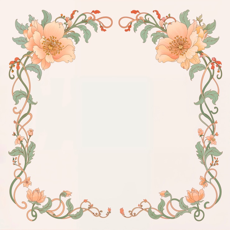 Photo gratuit de belles fleurs d'art nouveau