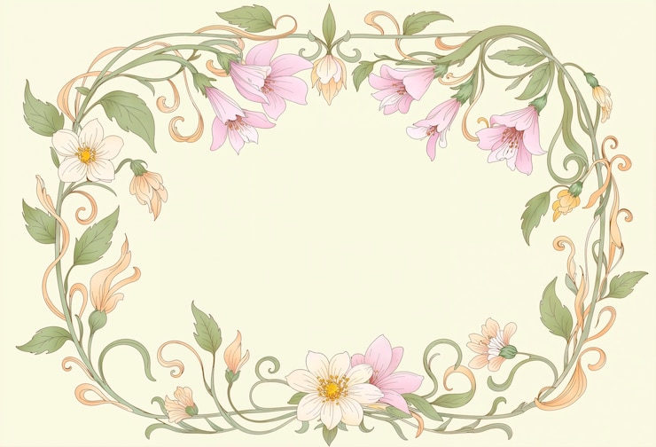 Photo gratuit de belles fleurs d'art nouveau