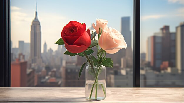 Belles fleurs et empire state building