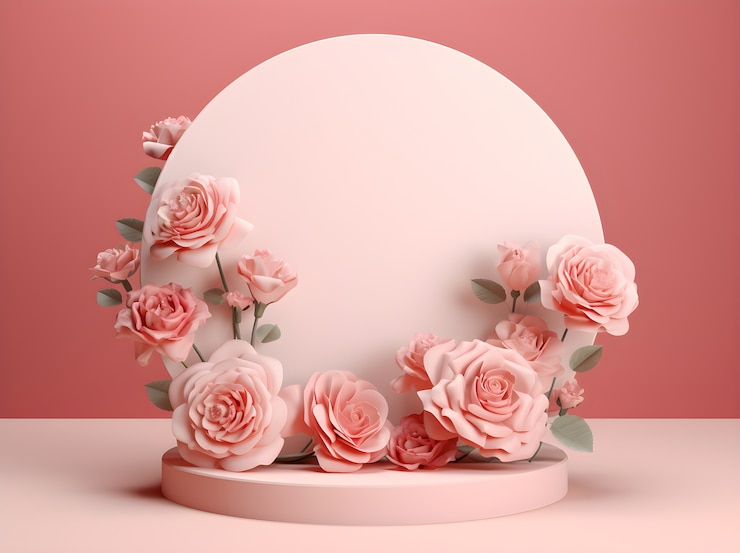 Photo gratuit belles fleurs et scène en studio