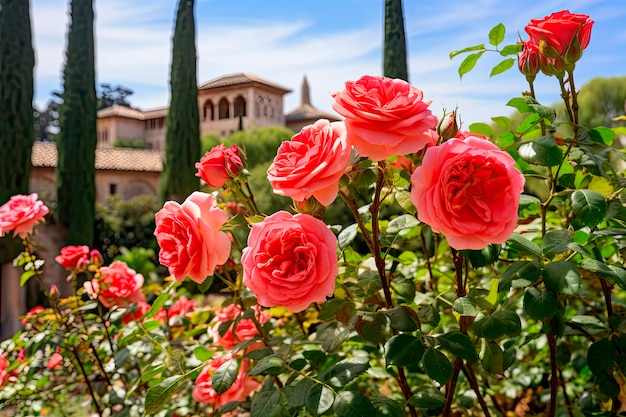 Photo gratuite de belles roses à l'extérieur