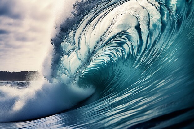 Belles vagues de bord de mer