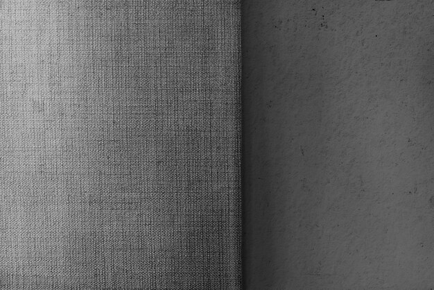 Béton gris et toile de fond texturé en tissu