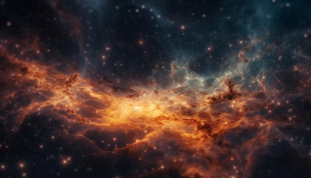 Le big bang a créé un champ d'étoiles de supernovas explosant générées par l'IA