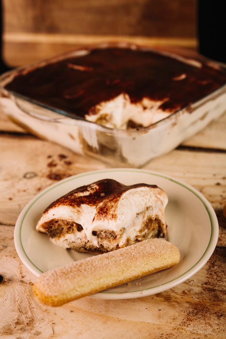 Photo gratuit biscuit close-up et tiramisu