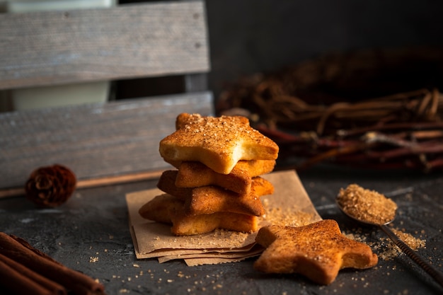 Biscuit en forme d'étoile