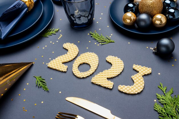 Biscuits à angle élevé pour la célébration du nouvel an