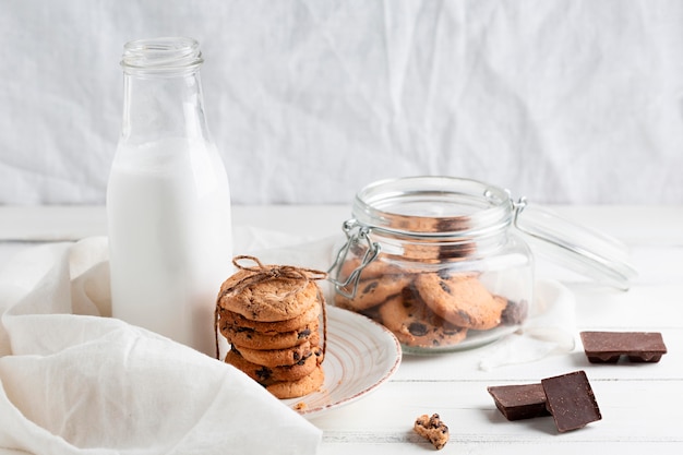 Biscuits au chocolat gros plan