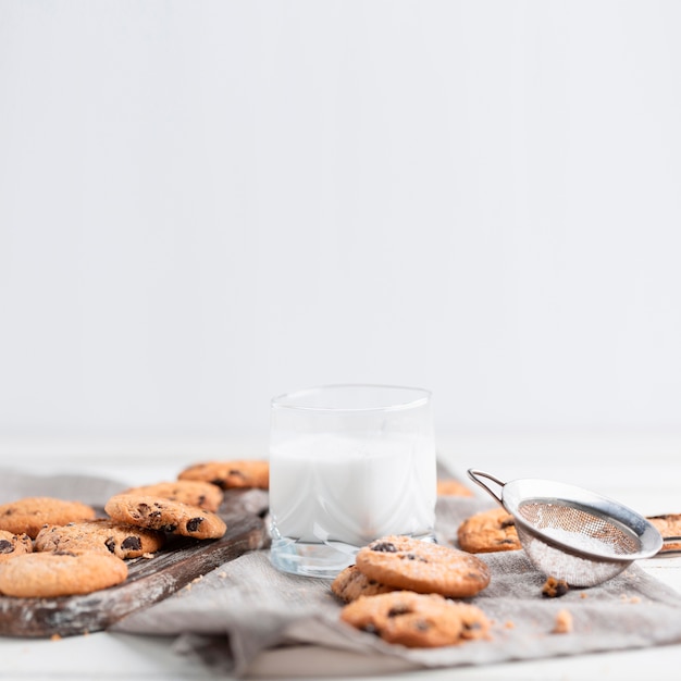 Biscuits au chocolat gros plan