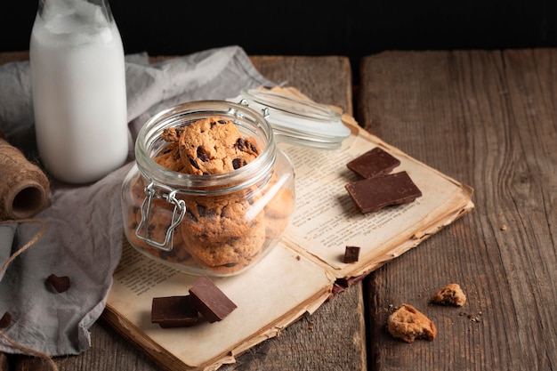 Biscuits au chocolat gros plan