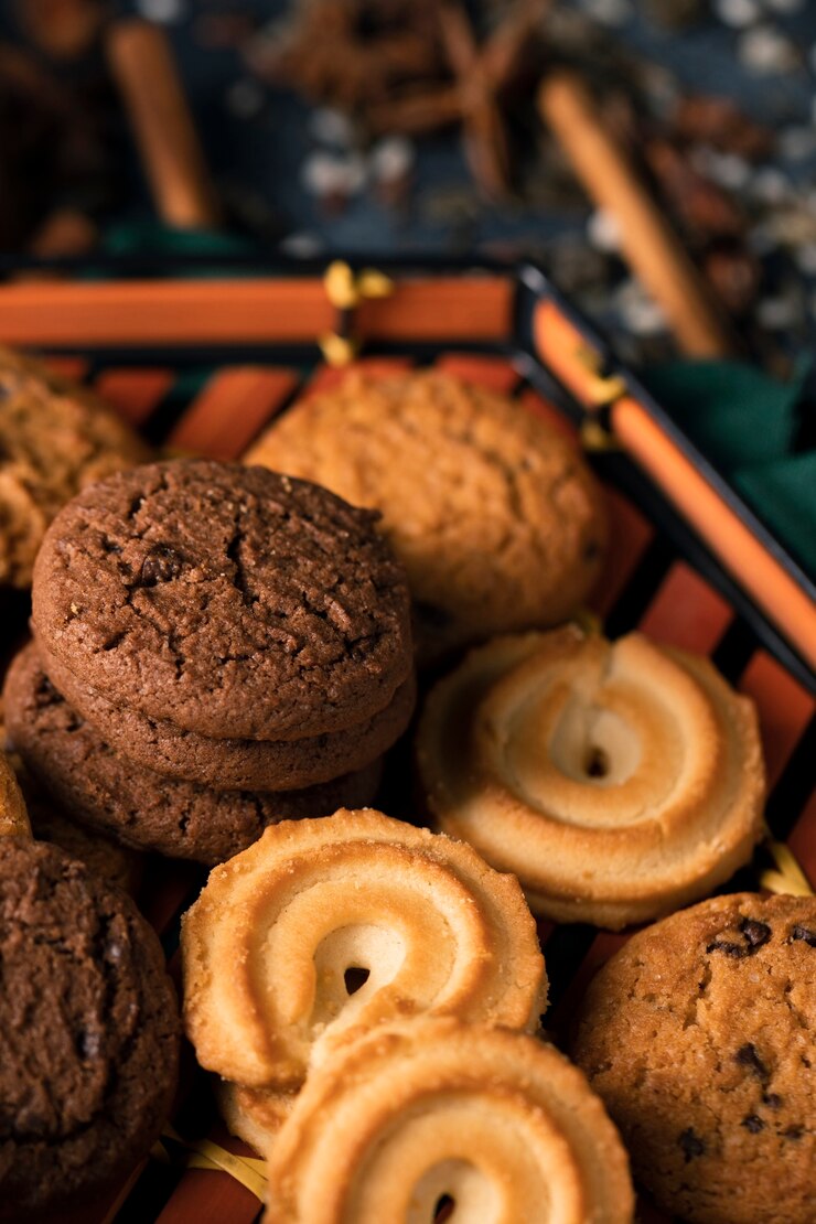 Photo gratuit biscuits au thé en gros plan