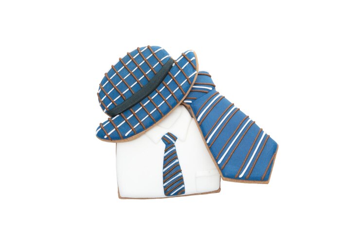 Photo gratuit biscuits de fête des pères heureux pour la fête des pères isolés sur fond blanc