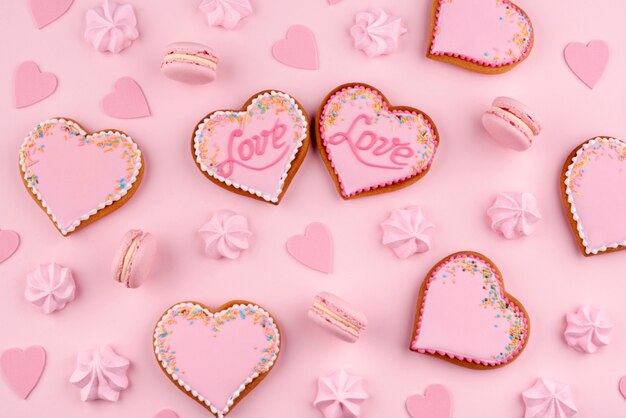 Biscuits en forme de coeur pour la Saint Valentin
