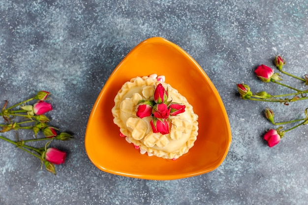 Biscuits gaufres avec une délicieuse crème maison.