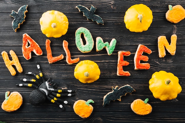 Biscuits de Halloween et décorations variées