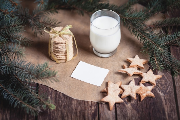 Biscuits Et Lait Pour Le Père Noël