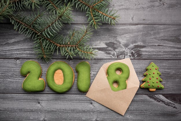 Photo gratuite biscuits de noël