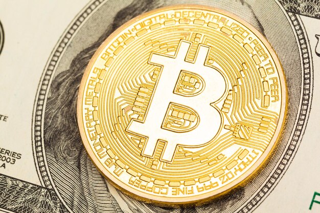 Bitcoin d'or sur le dollar