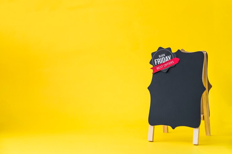 Photo gratuit black friday board and space