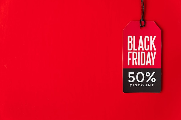 Black Friday tag avec espace de copie