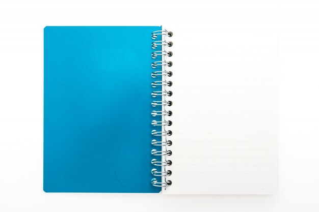 Bleu cahier ouvert