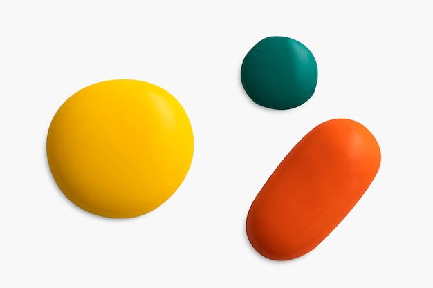 Blob de peinture acrylique aux tons colorés