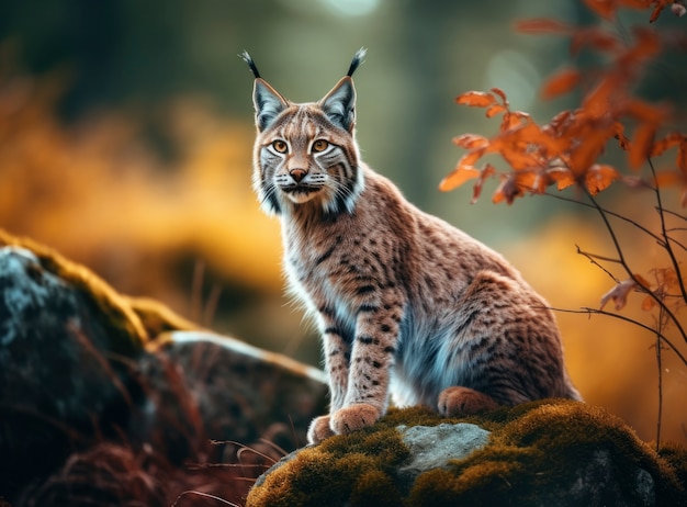 Photo gratuite bobcat sauvage dans la nature