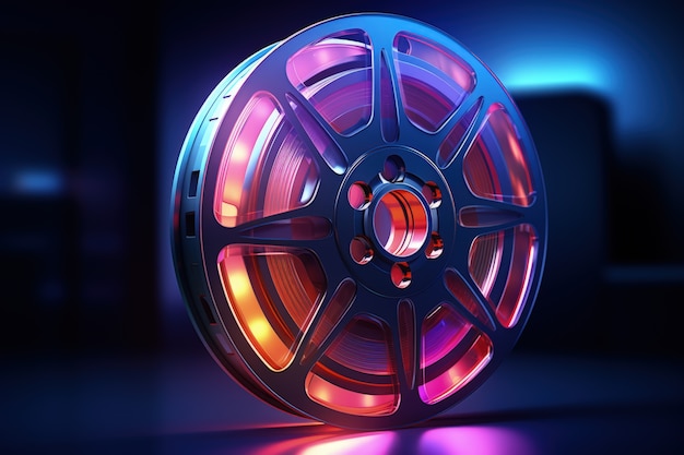 bobine de film ronde 3D