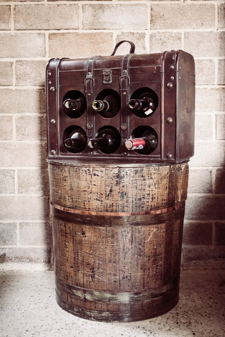 Photo gratuit bois bois bar à vin vide