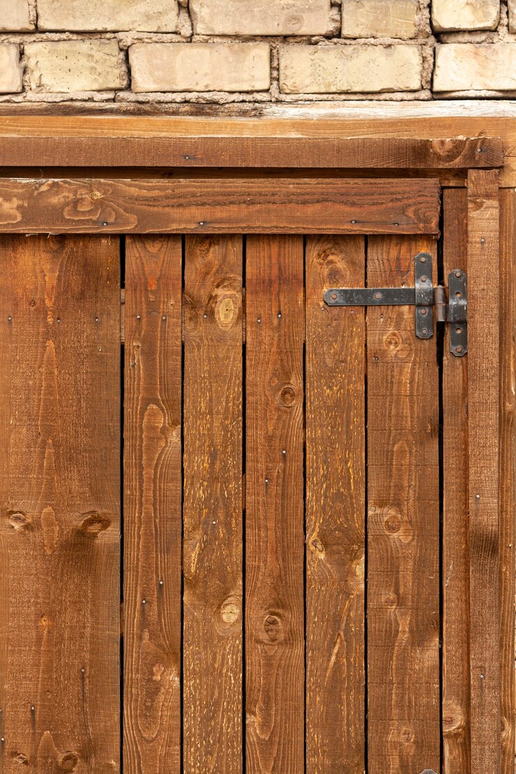 Photo gratuit bois et briques avec surfaces vintage