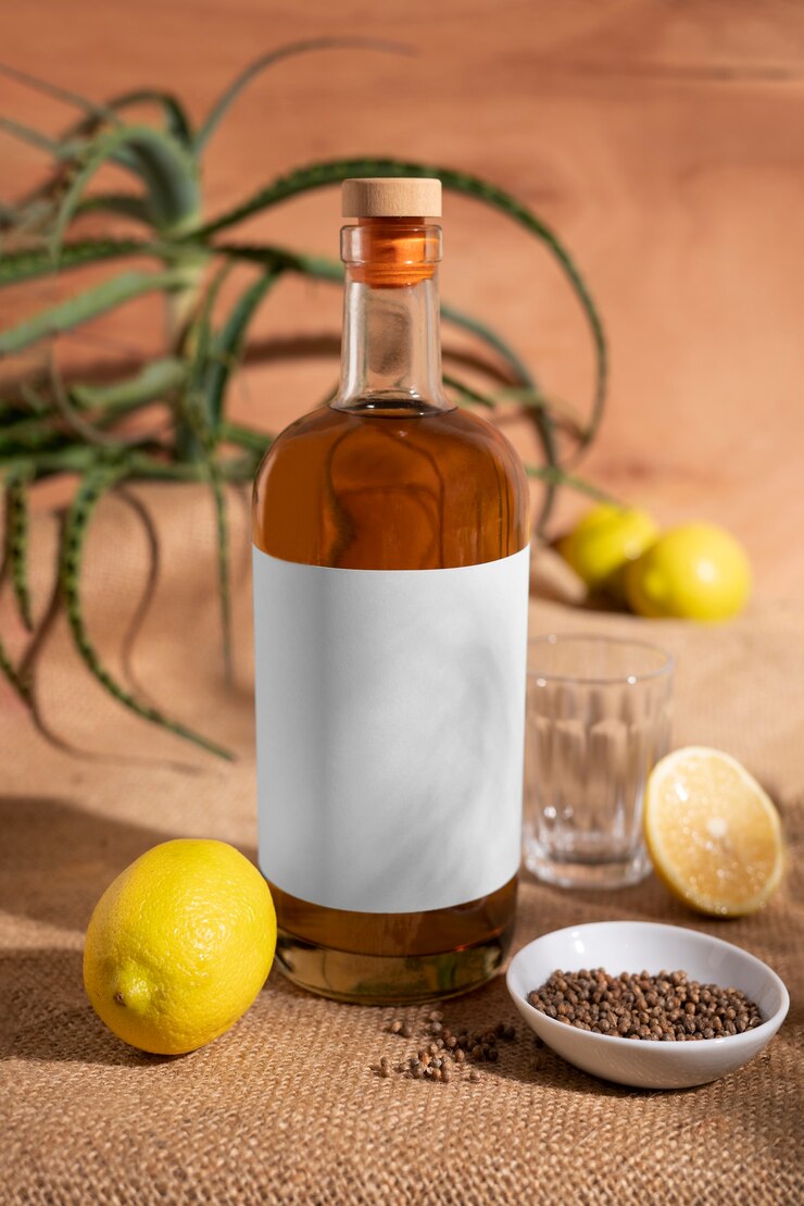 Photo gratuit boissons alcoolisées produites de manière durable