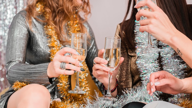 Boissons de champagne fête du nouvel an