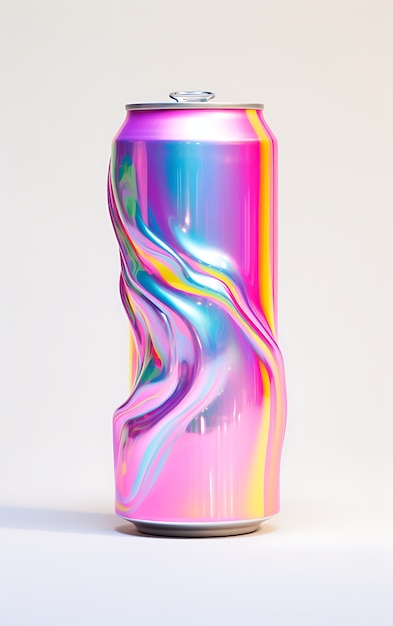 Une boîte de soda futuriste aux couleurs vives