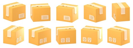 Boîtes en carton 3d emballages en carton de colis