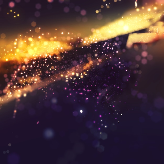 bokeh glitter background avec effet lumière dorée