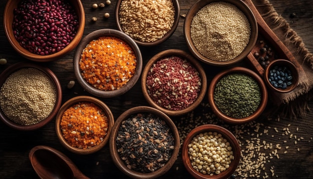 Photo gratuite bol sain de quinoa biologique aux épices généré par l'ia