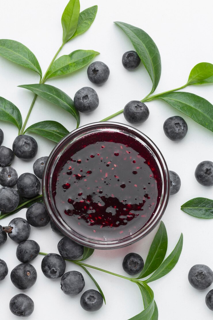 Photo gratuit bol vue de dessus avec de la confiture