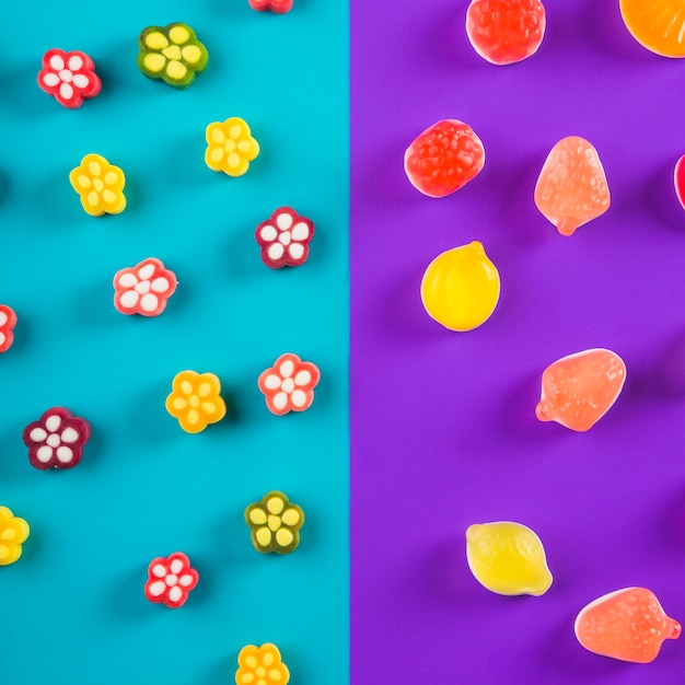 Bonbons aux fleurs et fruits à la gelée