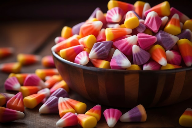 Photo gratuite bonbons délicieux dans un bol