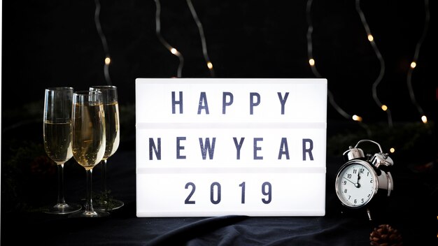 Bonne année 2019 inscription à bord