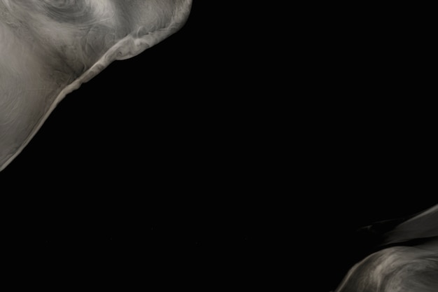 Bordure de fond abstrait, conception cinématographique de bordure de texture de fumée noire