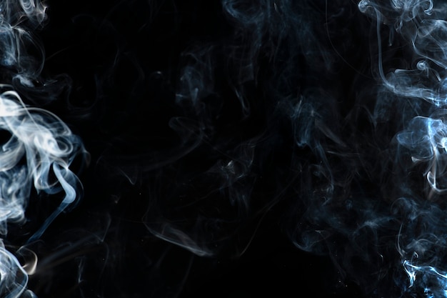 Bordure de texture de fond de fumée, dessin abstrait noir