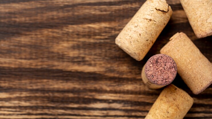 Photo gratuit bouchons de vin gros plan sur table