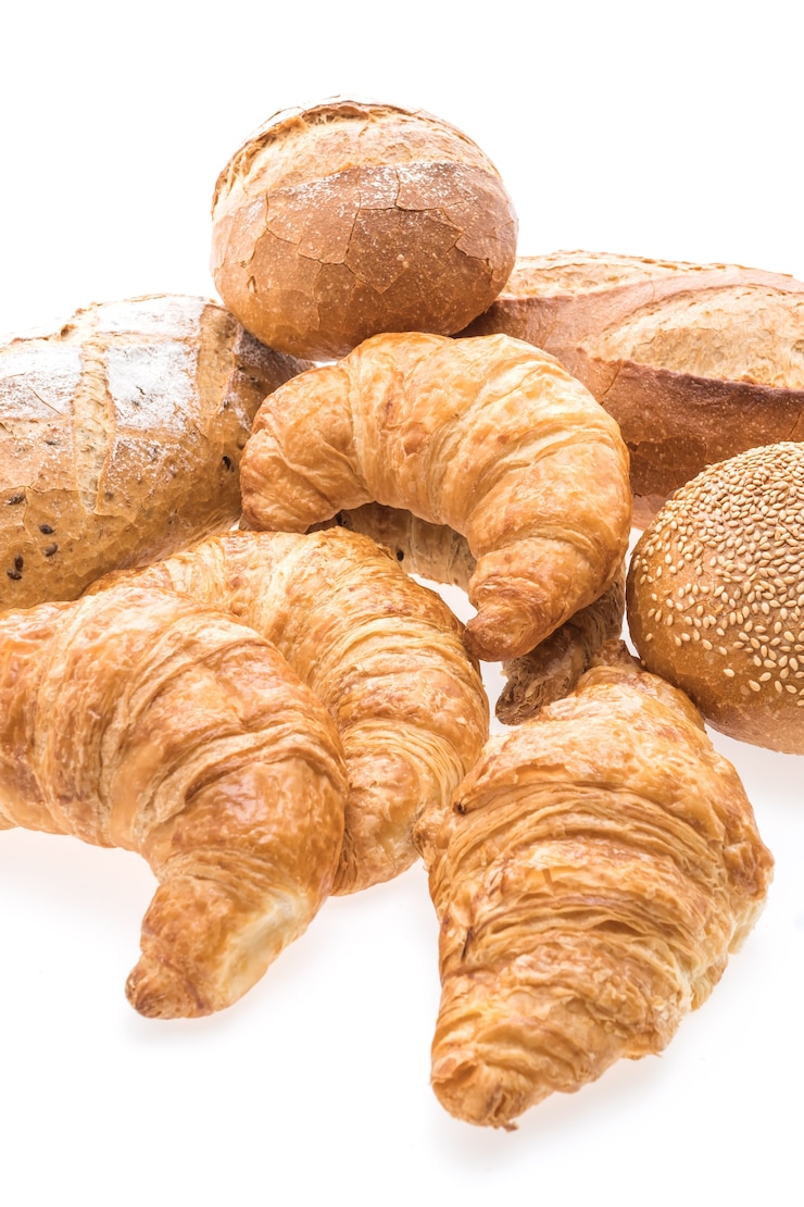 Photo gratuit boulangerie blanc studio de pain de nourriture