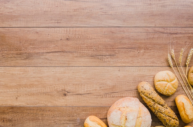 Boulangerie nature morte avec du pain fait main