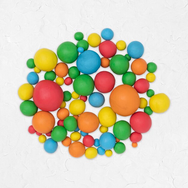 Boules d'argile sèches colorées art créatif fait à la main pour les enfants