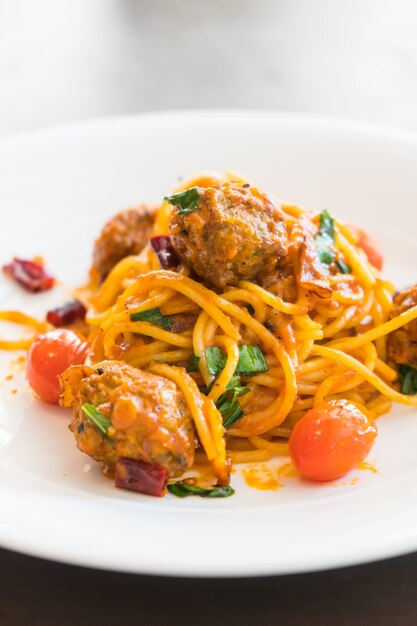 Boulettes de viande de spaghetti